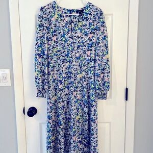 AQUA Printed Midi Dress